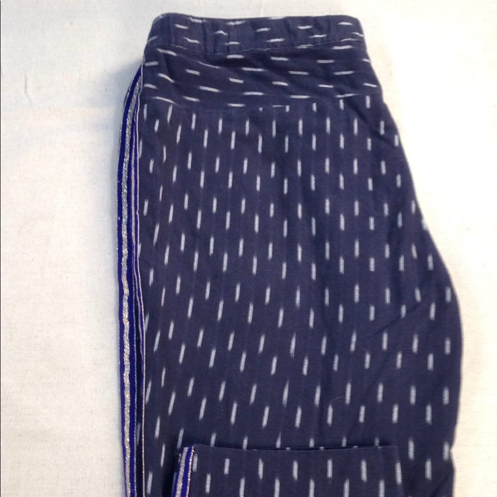 J CREW Beach Pant Metallic Ribbon Navy Ikat 6 - Picture 3 of 8